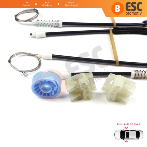 Seat Ibiza MK3 6L1 Cordoba MK2 6L2 2002-2008 4/5-Kapı 6L4837461 6L4837462 İçin Elektrikli Ön Sağ veya Sol Kapı Cam Kriko Tamir Seti