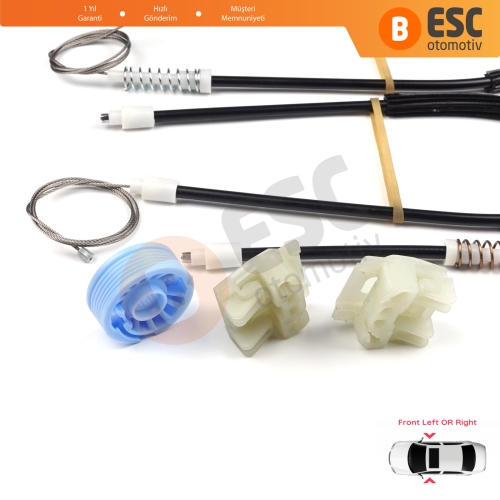 Seat Ibiza MK3 6L1 Cordoba MK2 6L2 2002-2008 4/5-Kapı 6L4837461 6L4837462 İçin Elektrikli Ön Sağ veya Sol Kapı Cam Kriko Tamir Seti