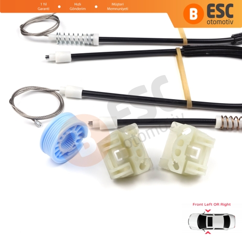 Seat Ibiza MK3 6L1 Cordoba MK2 6L2 2002-2008 4/5-Kapı 6L4837461 6L4837462 İçin Elektrikli Ön Sağ veya Sol Kapı Cam Kriko Tamir Seti