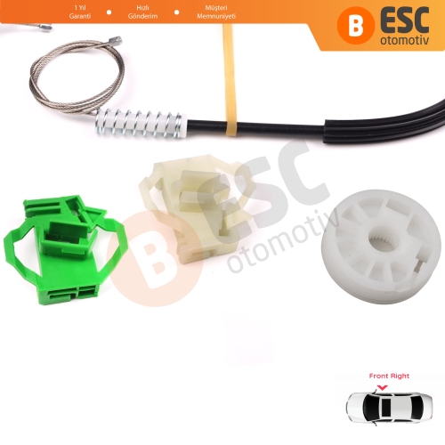 Seat Ibiza MK2 6K1 1993-2002 4/5 Kapı 6K4837402P İçin Ön Sağ Cam Kriko Tamir Seti