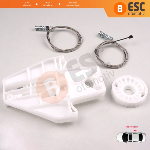 Skoda Fabia MK1 1999-2008 4/5 Kapı Praktik Van 6Y0839462 İçin Elektrikli Arka Sağ Kapı Cam Kriko Tamir Seti