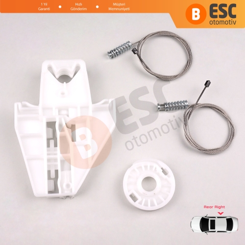 Skoda Fabia MK1 1999-2008 4/5 Kapı Praktik Van 6Y0839462 İçin Elektrikli Arka Sağ Kapı Cam Kriko Tamir Seti