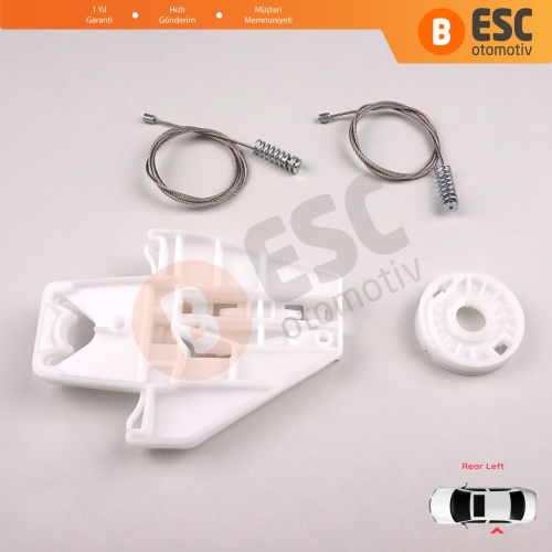 Skoda Fabia MK1 1999-2008 4/5 Kapı Praktik Van 6Y0839461 İçin Elektrikli Arka Sol Kapı Cam Kriko Tamir Seti