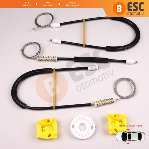 VW Golf MK4 Jetta Bora A4 1J 4/5 Kapı 1JM898461 1JM898462 İçin Ön Sol veya Sağ Cam Kriko Tamir Seti