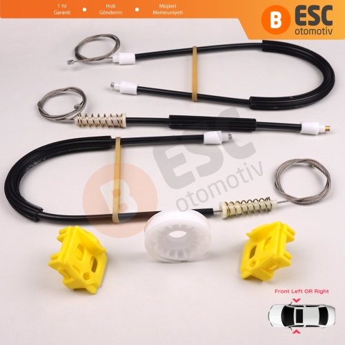 VW Golf MK4 Jetta Bora A4 1J 4/5 Kapı 1JM898461 1JM898462 İçin Ön Sol veya Sağ Cam Kriko Tamir Seti