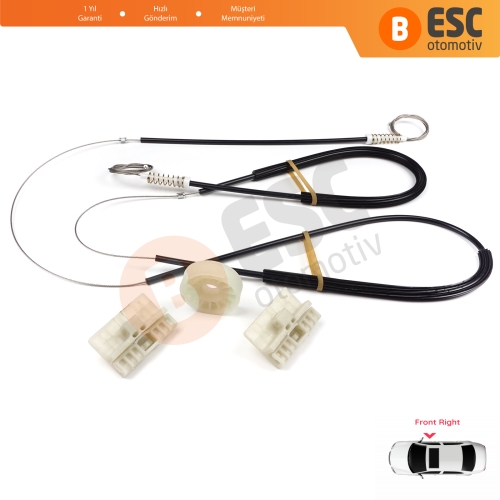 Audi A6 C6 S6 4F 4F2 4F5 2004-2011 4/5 Kapı 4F0837462 İçin Elektrikli Ön Sağ Kapı Cam Kriko Tamir Seti