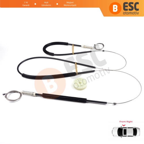 Audi Q7 MK1 4L 4LB 2006-2015 5-Kapı SUV 4L0837462 İçin Elektrikli Ön Sağ Cam Kriko Tamir Seti