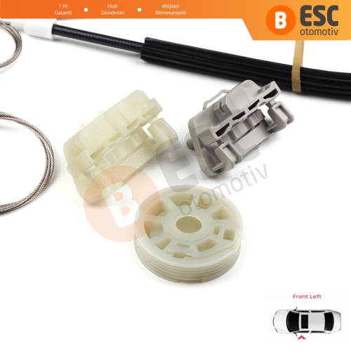 Ford Focus MK1 1998-2005 4/5 Kapı Hatchback Sedan Wagon 1331614 İçin Ön Sol Kapı Cam Kriko Tamir Seti