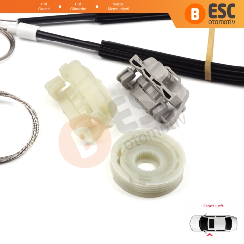 Ford Focus MK1 1998-2005 4/5 Kapı Hatchback Sedan Wagon 1331614 İçin Ön Sol Kapı Cam Kriko Tamir Seti