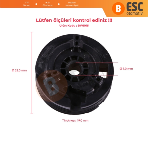 Renault Megane 2 Peugeot 206 Opel Meriva Citroen C3 8201010926 İçin Sol Cam Kriko Tamir Makarası