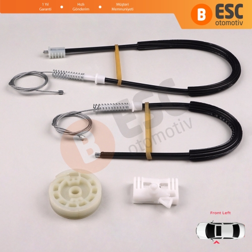 Peugeot 306 1992-2003 4/5 Kapı Hatchback Sedan SW 9221C2 İçin Elektrikli Ön Sol Cam Kriko Tamir Seti