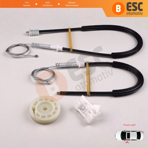 Peugeot 306 1992-2003 4/5 Kapı Hatchback Sedan SW 9221C2 İçin Elektrikli Ön Sol Cam Kriko Tamir Seti