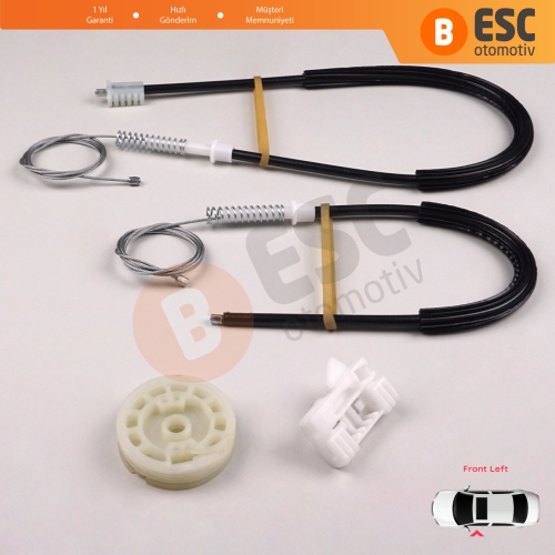 Peugeot 306 1992-2003 4/5 Kapı Hatchback Sedan SW 9221C2 İçin Elektrikli Ön Sol Cam Kriko Tamir Seti