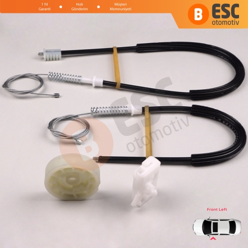 Peugeot 306 1992-2003 4/5 Kapı Hatchback Sedan SW 9221C2 İçin Elektrikli Ön Sol Cam Kriko Tamir Seti