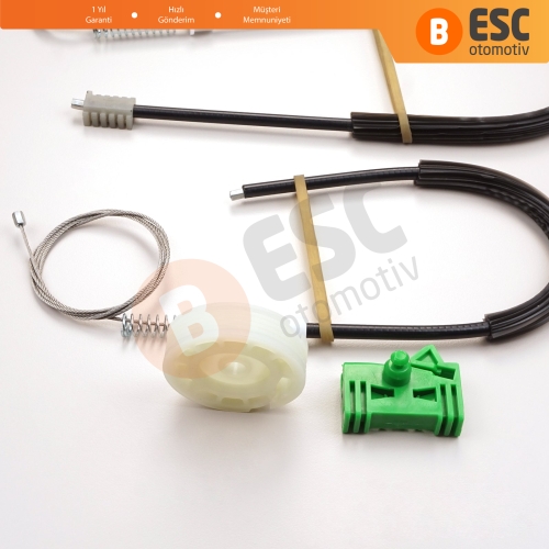 Peugeot 306 1992-2003 4/5 Kapı Hatchback Sedan SW 9221C1 İçin Elektrikli Ön Sağ Cam Kriko Tamir Seti