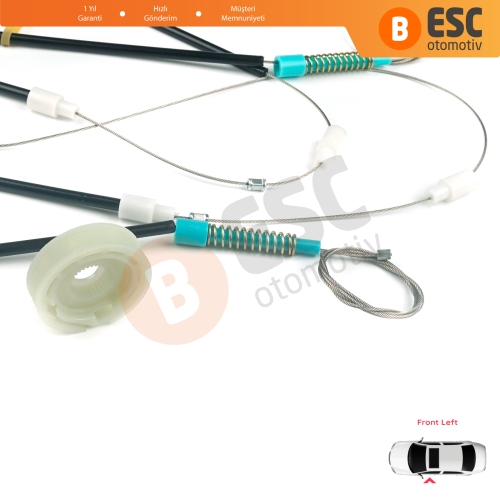 Peugeot 306 Phase 2/3 1997-2002 Cabrio Convertible 922285 İçin Elektrikli Sol Cam Kriko Tamir Seti