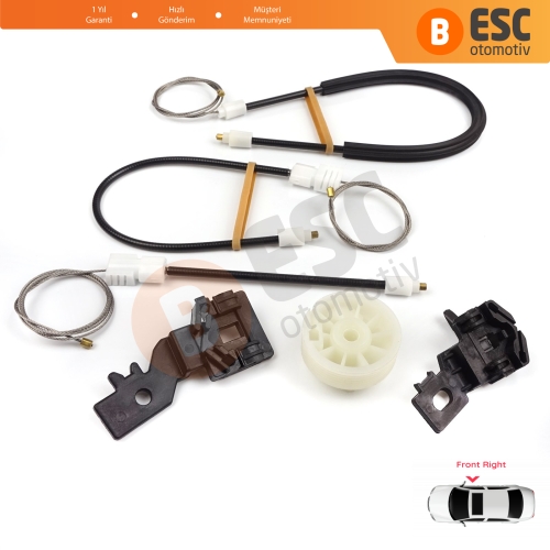 Nissan Qashqai MK1 J10 2006-2013 80770JD000 İçin Elektrikli Ön Sağ Cam Kriko Tamir Seti