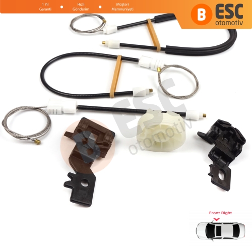 Nissan Qashqai MK1 J10 2006-2013 80770JD000 İçin Elektrikli Ön Sağ Cam Kriko Tamir Seti