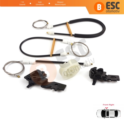 Nissan Qashqai MK1 J10 2006-2013 80770JD000 İçin Elektrikli Ön Sağ Cam Kriko Tamir Seti