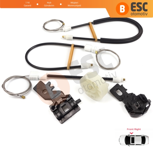 Nissan Qashqai MK1 J10 2006-2013 80770JD000 İçin Elektrikli Ön Sağ Cam Kriko Tamir Seti