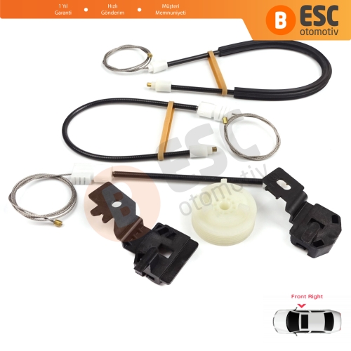 Nissan Qashqai MK1 J10 2006-2013 80770JD000 İçin Elektrikli Ön Sağ Cam Kriko Tamir Seti