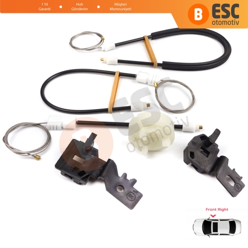 Nissan Qashqai MK1 J10 2006-2013 80770JD000 İçin Elektrikli Ön Sağ Cam Kriko Tamir Seti