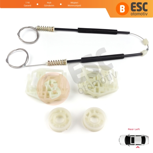 BMW X3 E83 2003-2011 SUV 51353448251 İçin Elektrikli Arka Sol Cam Kriko Tamir Seti