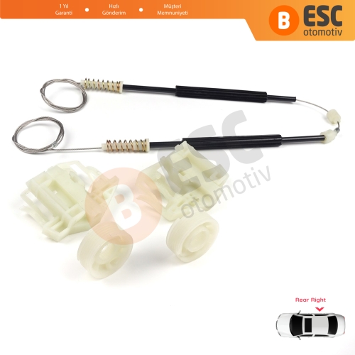 BMW X3 E83 2003-2011 SUV 51353448252 İçin Elektrikli Arka Sağ Cam Kriko Tamir Seti