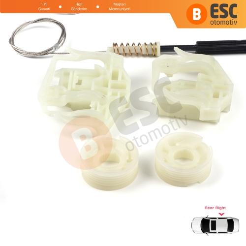 BMW X3 E83 2003-2011 SUV 51353448252 İçin Elektrikli Arka Sağ Cam Kriko Tamir Seti