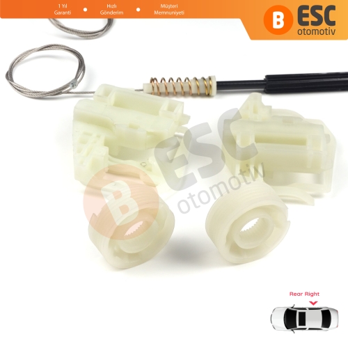 BMW X3 E83 2003-2011 SUV 51353448252 İçin Elektrikli Arka Sağ Cam Kriko Tamir Seti