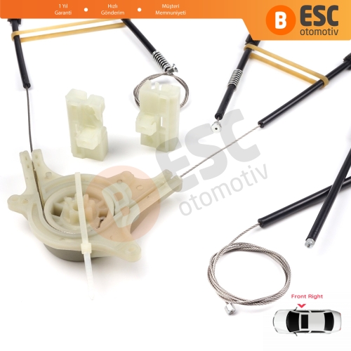 Mercedes Vito Viano Mixto MK2 W639 2003-2010 6397200146 İçin Ön Sağ Kapı Cam Kriko Tamir Seti