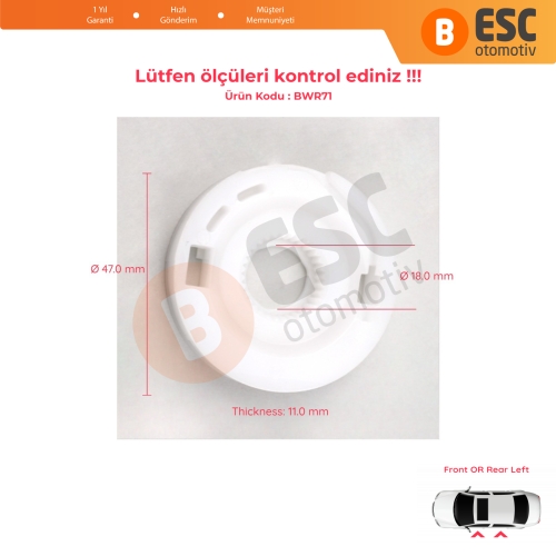 VW Opel Seat İçin Sol Cam Kriko Tamir Makarası