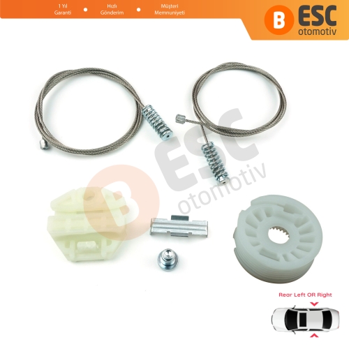 Mercedes E-Class W210 S210 1995-2003 2107301646 2107301546 İçin Arka Sol veya Sağ Cam Kriko Tamir Seti