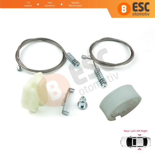 Mercedes E-Class W210 S210 1995-2003 2107301646 2107301546 İçin Arka Sol veya Sağ Cam Kriko Tamir Seti