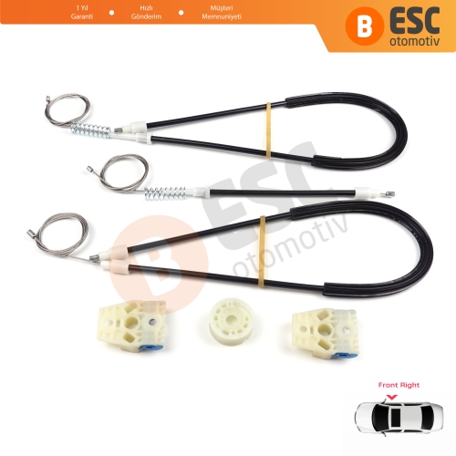 VW Golf MK5 A5 1K 1K1 2003-2009 3 Kapı Hatchback Coupe 1K3837462 İçin Elektrikli Sağ Cam Kriko Tamir Seti