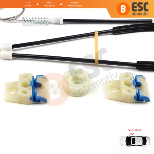 VW Golf MK5 A5 1K 1K1 2003-2009 3 Kapı Hatchback Coupe 1K3837462 İçin Elektrikli Sağ Cam Kriko Tamir Seti