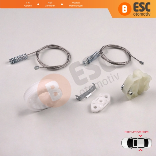 Opel Astra G T98 1998-2004 4/5 Door 90521877 90521878 İçin Arka Sol veya Sağ Cam Kriko Tamir Seti