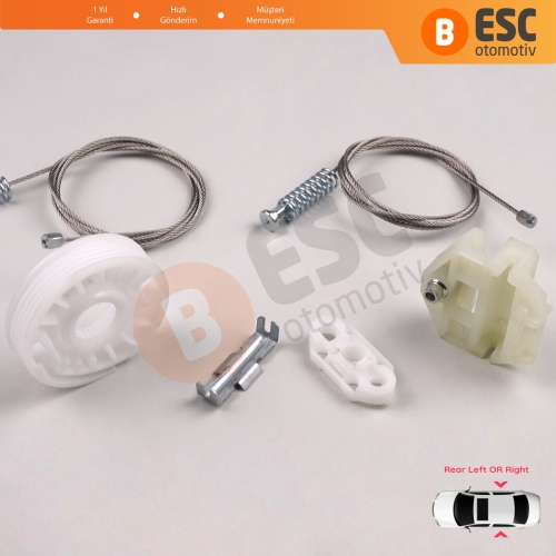 Opel Astra G T98 1998-2004 4/5 Door 90521877 90521878 İçin Arka Sol veya Sağ Cam Kriko Tamir Seti