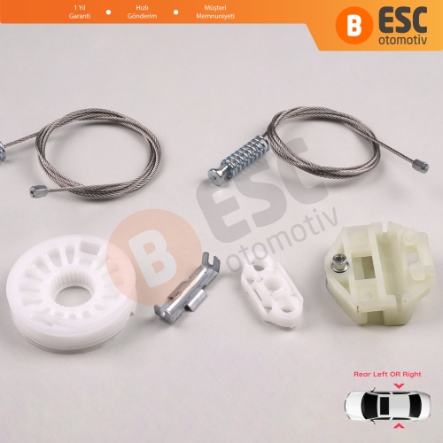 Opel Astra G T98 1998-2004 4/5 Door 90521877 90521878 İçin Arka Sol veya Sağ Cam Kriko Tamir Seti