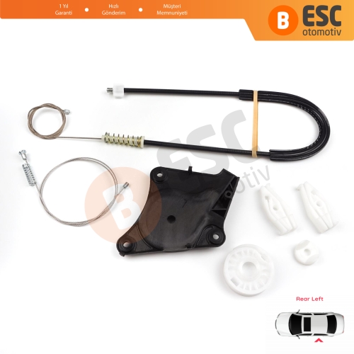 VW New Beetle 1Y7 2-Kapı Cabriolet Convertible CC 2003-2010 1Y0898291 İçin Elektrikli Arka Sol Cam Kriko Tamir Seti