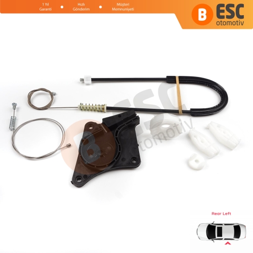 VW New Beetle 1Y7 2-Kapı Cabriolet Convertible CC 2003-2010 1Y0898291 İçin Elektrikli Arka Sol Cam Kriko Tamir Seti