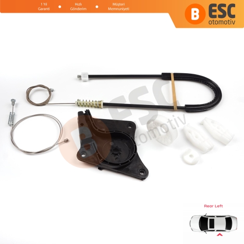 VW New Beetle 1Y7 2-Kapı Cabriolet Convertible CC 2003-2010 1Y0898291 İçin Elektrikli Arka Sol Cam Kriko Tamir Seti