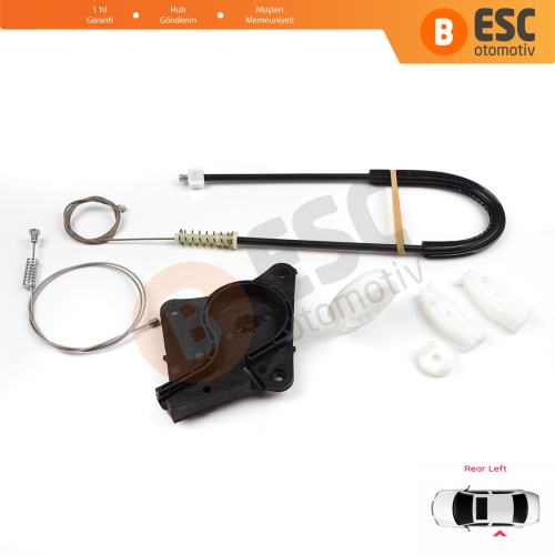 VW New Beetle 1Y7 2-Kapı Cabriolet Convertible CC 2003-2010 1Y0898291 İçin Elektrikli Arka Sol Cam Kriko Tamir Seti
