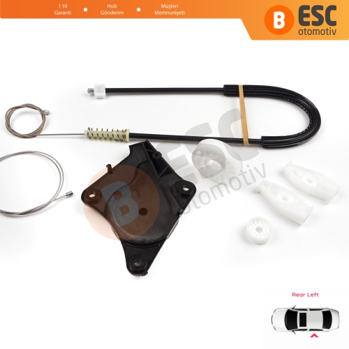 VW New Beetle 1Y7 2-Kapı Cabriolet Convertible CC 2003-2010 1Y0898291 İçin Elektrikli Arka Sol Cam Kriko Tamir Seti