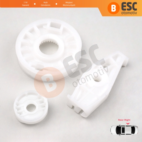 VW New Beetle Cabriolet İçin Sağ Arka Cam Kriko Tamir Seti