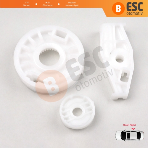 VW New Beetle Cabriolet İçin Sağ Arka Cam Kriko Tamir Seti