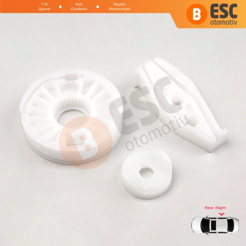 VW New Beetle Cabriolet İçin Sağ Arka Cam Kriko Tamir Seti