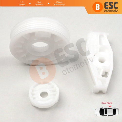 VW New Beetle Cabriolet İçin Sağ Arka Cam Kriko Tamir Seti