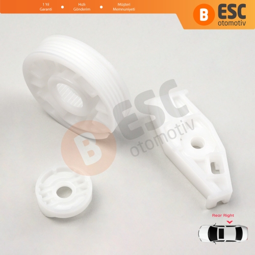 VW New Beetle Cabriolet İçin Sağ Arka Cam Kriko Tamir Seti