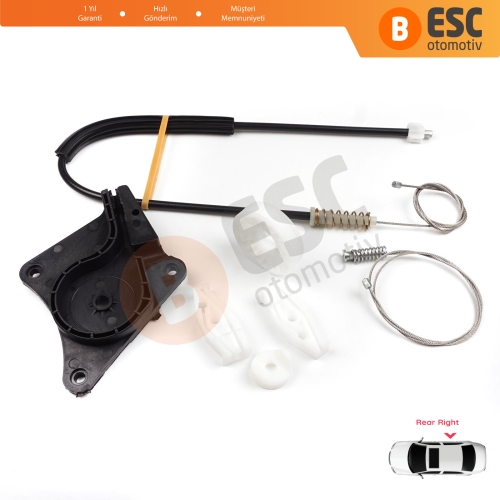 VW New Beetle 1Y7 2-Kapı Cabriolet Convertible CC 2003-2010 1Y0898292 İçin Elektrikli Arka Sağ Cam Kriko Tamir Seti